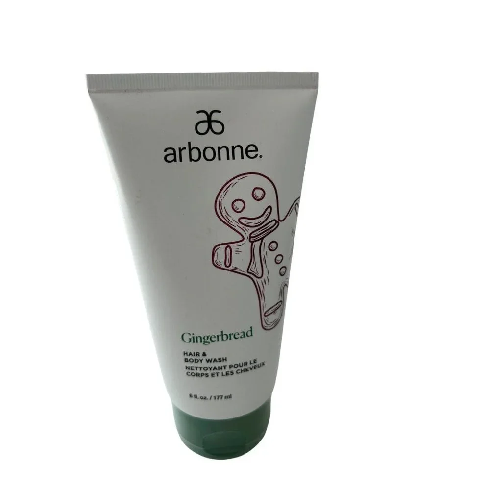 Arbonne‎ Gingerbread Hair & Body Wash 6 Oz each NEW rare